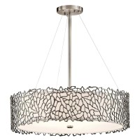 Lampa wisząca Silver Coral - 4 źródła światła - Pewter