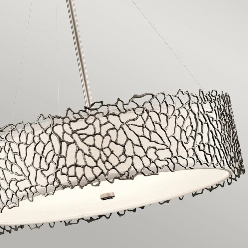Lampa wisząca Silver Coral - 4 źródła światła - Pewter