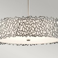 Lampa wisząca Silver Coral - 4 źródła światła - Pewter