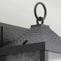 Mała latarnia naścienna Springfield - 1 źródło światła - Postarzana czerń