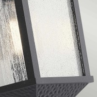 Mała latarnia naścienna Springfield - 1 źródło światła - Postarzana czerń