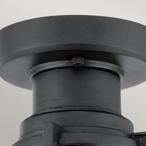 Plafon ogrodowy Suri - 1 źródło światła - Teksturowana czerń