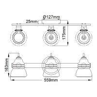 Kinkiet Talland - 3 źródła światła - Polerowany chrom