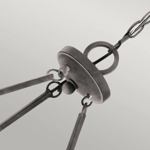 Żyrandol Taulbee - 6 źródeł światła - Postarzany cynk