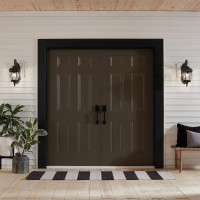 Duża latarnia naścienna Tournai - 2 źródła światła - Szaro-brązowy