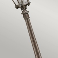 Średnia latarnia słupkowa Tournai - 1 źródło światła - Szaro-brązowy