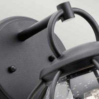 Latarnia naścienna Vandalia - 1 źródło światła - Teksturowana czerń