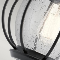 Latarnia naścienna Vandalia - 1 źródło światła - Teksturowana czerń