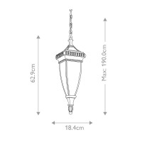 Latarnia wisząca Venetian Rain - 2 źródła światła - Szczotkowany brąz