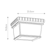 Plafon Venetian Rain - 2 źródła światła - Szczotkowany brąz