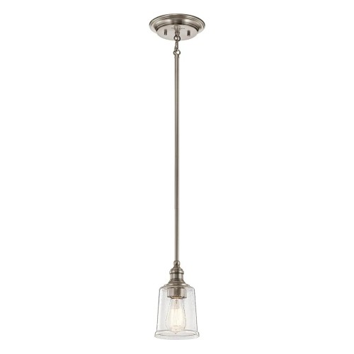 Mała lampa wisząca Waverly - 1 źródło światła - Pewter