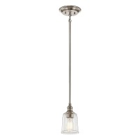 Mała lampa wisząca Waverly - 1 źródło światła - Pewter