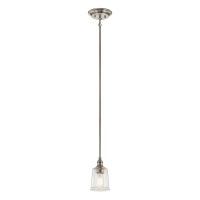 Mała lampa wisząca Waverly - 1 źródło światła - Pewter
