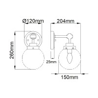 Kinkiet Kula - 1 źródło światła - Polerowany nikiel