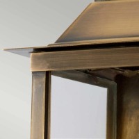 Latarnia naścienna Lambeth Palace - 1 źródło światła - Postarzany mosiądz