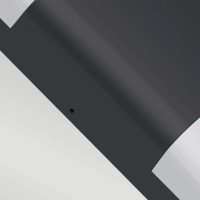 Latarnia naścienna LED Lars - Czarny