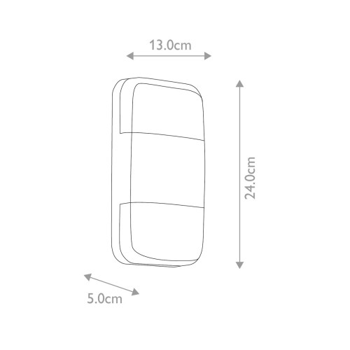 Latarnia naścienna LED Lars - Czarny