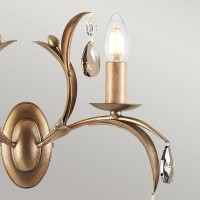 Kinkiet Lily - 2 źródła światła - Brązowa patyna