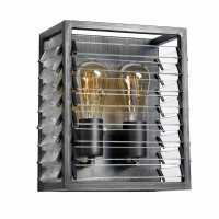 Kinkiet Louvre - 2 źródła światła - Szary