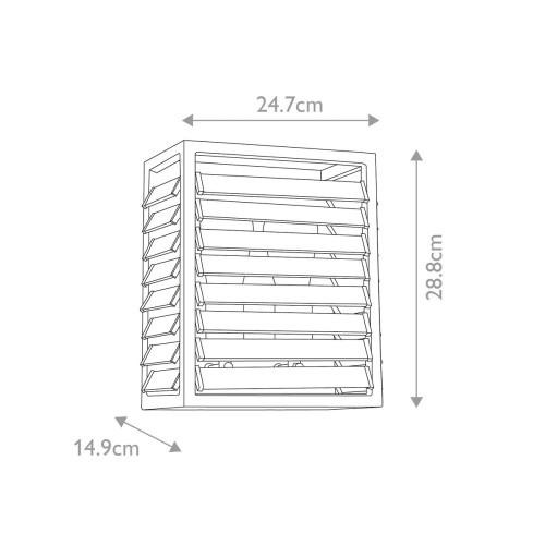 Kinkiet Louvre - 2 źródła światła - Szary