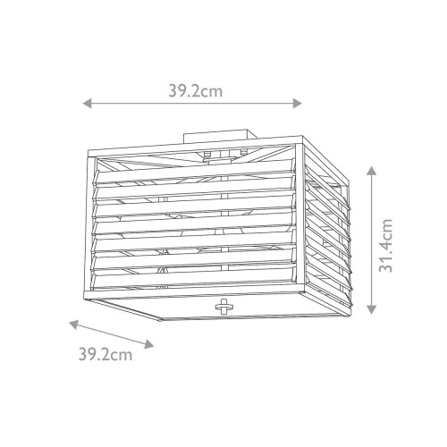 Plafon Louvre - 4 źródła światła - Szary