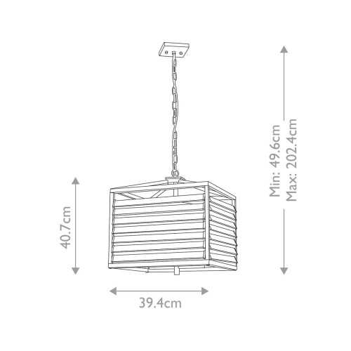 Lampa wisząca Louvre - 4 źródła światła - Szary