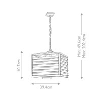 Lampa wisząca Louvre - 4 źródła światła - Szary