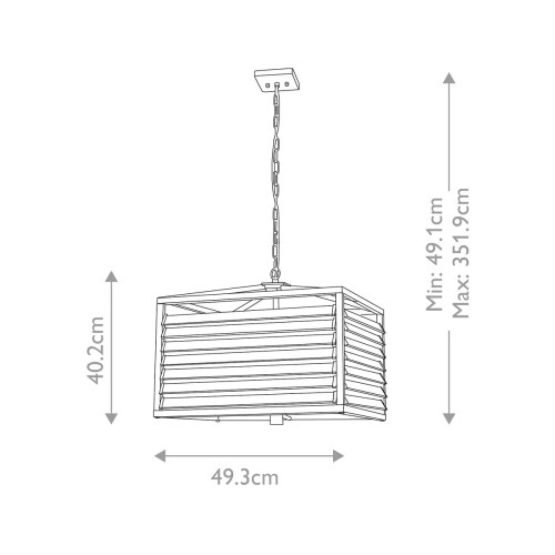 Lampa wisząca Louvre - 6 źródeł światła - Szary