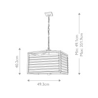 Lampa wisząca Louvre - 6 źródeł światła - Szary