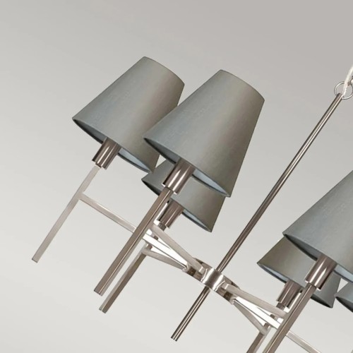 Żyrandol Lucerne - 6 źródeł światła - Szczotkowany nikiel