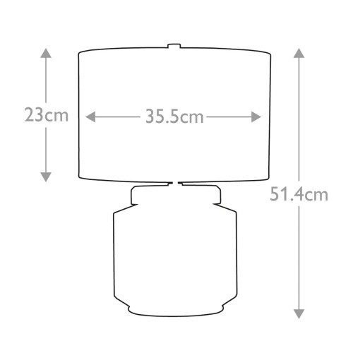Lampa stołowa Luga - 1 źródło światła - Przezroczysty