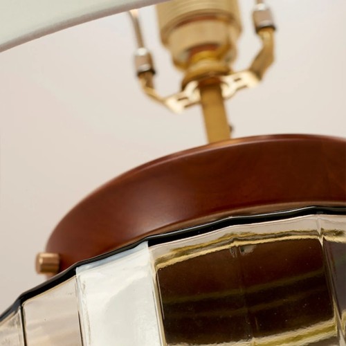 Lampa stołowa Luga - 1 źródło światła - Przydymiony