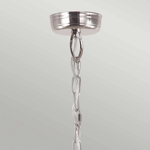 Latarnia wisząca Mansion House - 3 źródła światła - Polerowany nikiel