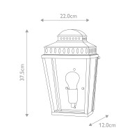 Latarnia naścienna Mansion House - 1 źródło światła - Grynszpan