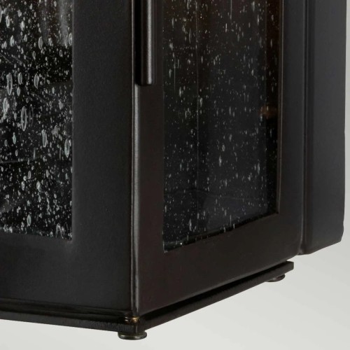 Latarnia naścienna Matlock - 1 źródło światła - Postarzany brąz