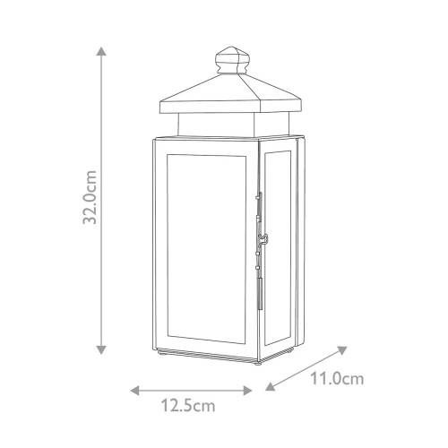 Latarnia naścienna Matlock - 1 źródło światła - Postarzany brąz