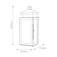 Latarnia naścienna Matlock - 1 źródło światła - Postarzany brąz