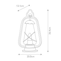 Latarnia cokołowa Miners - 1 źródło światła - Postarzany brąz