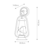 Latarnia naścienna Miners - 1 źródło światła - Postarzany brąz