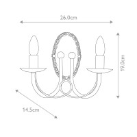 Kinkiet Minster - 2 źródła światła - Czarny