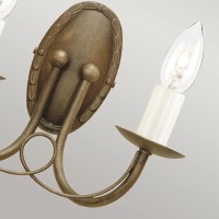 Kinkiet Minster - 2 źródła światła - Czarny, złota patyna