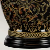 Duża lampa stołowa Morris - 1 źródło światła - Czarny, złoty