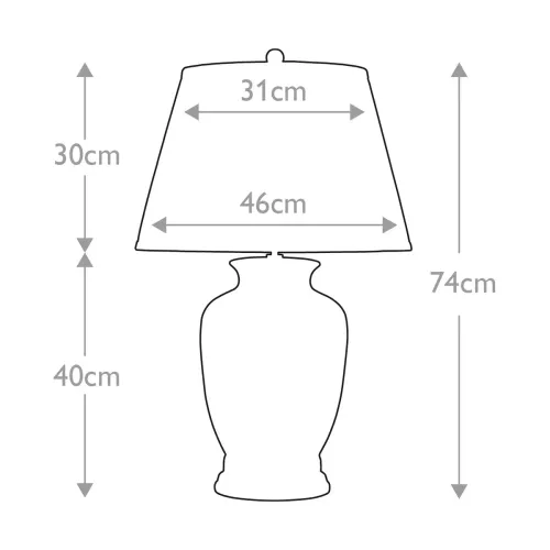Duża lampa stołowa Morris - 1 źródło światła - Czarny, złoty