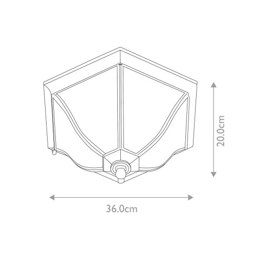 Plafon New England - 2 źródła światła - Postarzany brąz