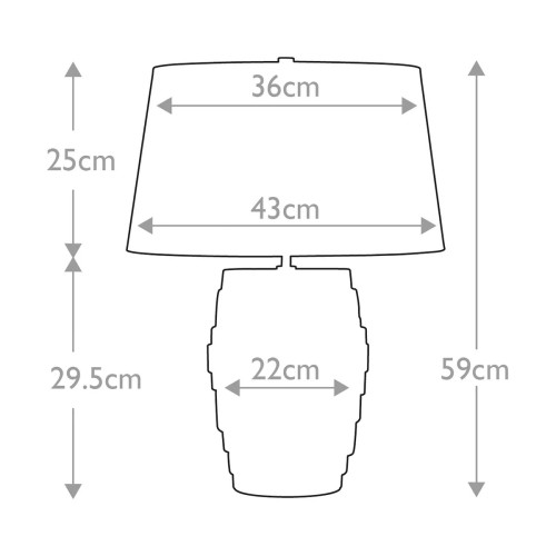 Lampa stołowa Neptune - 1 źródło światła - Niebieski