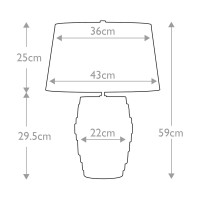 Lampa stołowa Neptune - 1 źródło światła - Niebieski