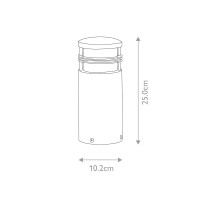 Mały słupek ogrodowy Newbrighton - 1 źródło światła - Szczotkowany mosiądz