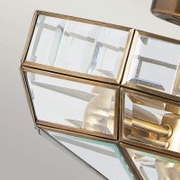 Półplafon Old Park - 2 źródła światła - Antyczny mosiądz