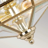 Półplafon Old Park - 2 źródła światła - Polerowany mosiądz