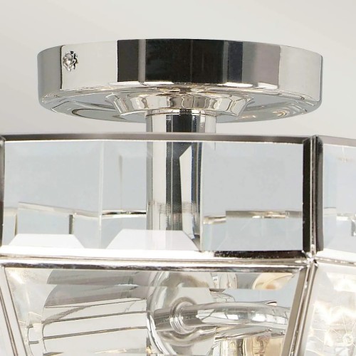 Półplafon Old Park - 2 źródła światła - Polerowany nikiel